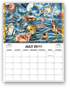 calendar, calender, calendars, buy calendar online, calendar shop, popular artist's original calendar, cool calendar, cool calender, artist original calendar, artwork calendar, fine art calendar, unique calendar, art print calendar, calendar for sale online, surrealism Art calendar, unique calendar, best selling calendar, artistic calendar,large calendar, hiroko sakai, original calendar, shop calendars, something cool, colorful calendar, cool gift, cool to share on facebook, Art of Japanese artist in San Francisco, Japanesque, Japanese Art, Asian Art, Surrealism art, new year, ocean, fish, salt, water, venus, scale, turtle, large size calendar