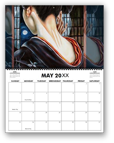 calendar, calender, calendars, buy calendar online, calendar shop, popular artist's original calendar, cool calendar, cool calender, artist original calendar, artwork calendar, fine art calendar, unique calendar, art print calendar, calendar for sale online, surrealism Art calendar, unique calendar, best selling calendar, artistic calendar,large calendar, hiroko sakai, original calendar, shop calendars, something cool, colorful calendar, cool gift, cool to share on facebook, Art of Japanese artist in San Francisco, Japanesque, Japanese Art, Asian Art, Surrealism art, new year, geisha, kimono, moon, large size calendar