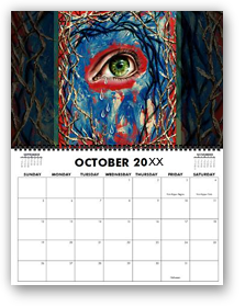 calendar, calender, calendars, buy calendar online, calendar shop, popular artist's original calendar, cool calendar, cool calender, artist original calendar, artwork calendar, fine art calendar, unique calendar, art print calendar, calendar for sale online, surrealism Art calendar, unique calendar, best selling calendar, artistic calendar,large calendar, hiroko sakai, original calendar, shop calendars, something cool, colorful calendar, cool gift, cool to share on facebook, Art of Japanese artist in San Francisco, Japanesque, Japanese Art, Asian Art, Surrealism art, new year, eye tears, maze, thorn, emotion, large size calendar