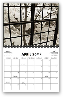 cool photography calendar, cool calendar, black and white calendar, black and white photography calendar, sepia photography, best selling calendar, artistic calendar, San Francisco calendar,scenery out of window, monterey bay aquarium