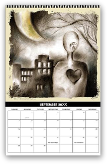 calendar, calender, calendars, buy calendar online, calendar shop, popular artist's original calendar, cool calendar, cool calender, artist original calendar, artwork calendar, fine art calendar, unique calendar, art print calendar, calendar for sale online, surrealism Art calendar, unique calendar, best selling calendar, artistic calendar,hiroko sakai, original calendar, shop calendars, something cool, black and white calendar, drawings, drawings calendar, solitude, moon, city, lost heart