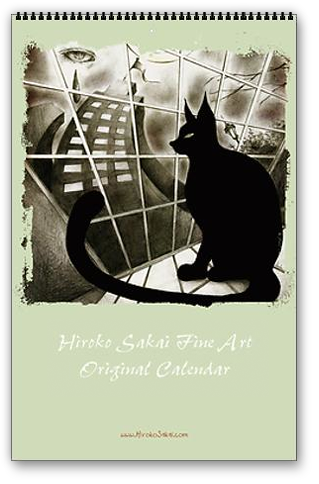 calendar, calender, calendars, buy calendar online, calendar shop, popular artist's original calendar, cool calendar, cool calender, artist original calendar, artwork calendar, fine art calendar, unique calendar, art print calendar, calendar for sale online, surrealism Art calendar, unique calendar, best selling calendar, artistic calendar, cat calendar, funny calendar, large calendar, hiroko sakai, original calendar, shop calendars, something cool, colorful calendar, cat, cat painting, cat drawing, gift for cat lovers, gift for a cat lover, cool gift, cool to share on facebook, Art of Japanese artist in San Francisco, Japanesque, Surrealism art, new year