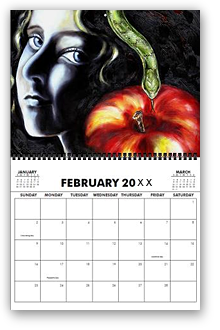 calendar, calender, calendars, buy calendar online, calendar shop, popular artist's original calendar, cool calendar, cool calender, artist original calendar, artwork calendar, fine art calendar, unique calendar, art print calendar, calendar for sale online, surrealism Art calendar, unique calendar, best selling calendar, artistic calendar,large calendar, hiroko sakai, original calendar, shop calendars, something cool, colorful calendar, cool gift, cool to share on facebook, Art of Japanese artist in San Francisco, Japanesque, Japanese Art, Asian Art, Surrealism art, new year, eve, garden of eden, snake, apple, humorous