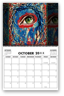 calendar, calender, calendars, buy calendar online, calendar shop, popular artist's original calendar, cool calendar, cool calender, artist original calendar, artwork calendar, fine art calendar, unique calendar, art print calendar, calendar for sale online, surrealism Art calendar, unique calendar, best selling calendar, artistic calendar,large calendar, hiroko sakai, original calendar, shop calendars, something cool, colorful calendar, cool gift, cool to share on facebook, Art of Japanese artist in San Francisco, Japanesque, Japanese Art, Asian Art, Surrealism art, new year, eye, thorn, flida kahlo, tears