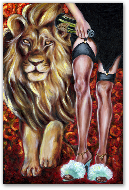 art for sale online, artist original oil paintings, buy art online, buy artist original artwork online, cool artwork, cool art, cool to share on facebook, contemporary art, Hiroko Sakai, modern art for sale, online art galleries, original art, original paintings, original oil paintings, original oil paintings for sale, oil painting, oil paintings, paintings for sale, paintings for sale online, San Francisco art, something cool, unique art, art to invest on, house warming gift, top contemporary artist, popular, best selling art, zodiac sign paintings, horoscope sign, cool zodiac art, 12 signs paintings, birthday gift, unique zodiac artwork, Leo painting, Leo sign painting, Lion, sexy legs, rose, champagne, Don Perignon, sexy painting